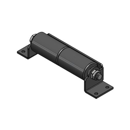 Global Slide Out Roller, Surface Mount, Model No340, Black Plastic Roller, Black Steel Mounting Bracket SOR-SM-340-2006